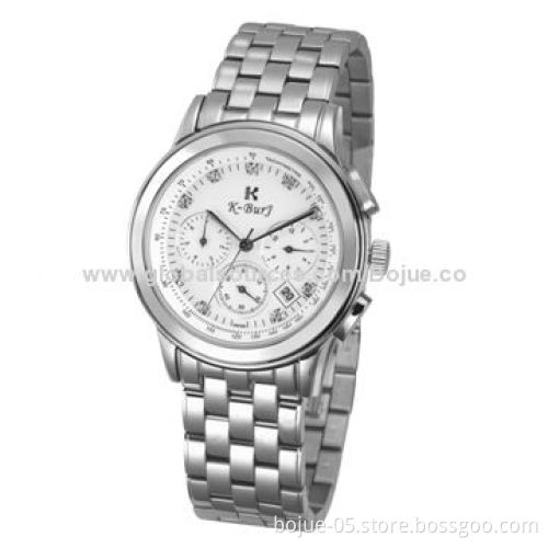 38-26mm Stainless Steel Couple Watches, Peripheral Set Auger, Six Stitches Japan Movement